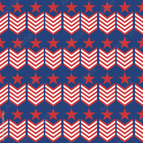 Seamless pattern with USA flag