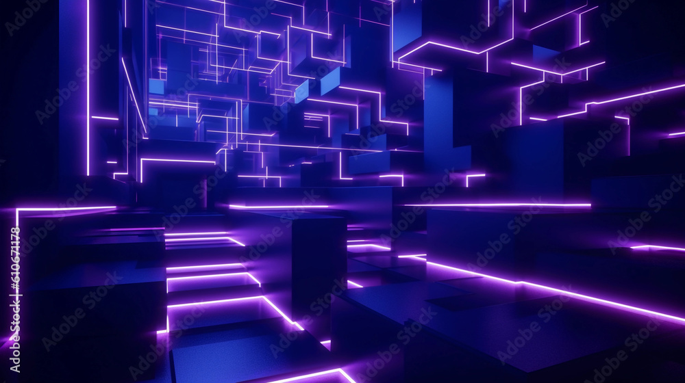 abstract 3d background with neon lights abstract 3d background with neon lights