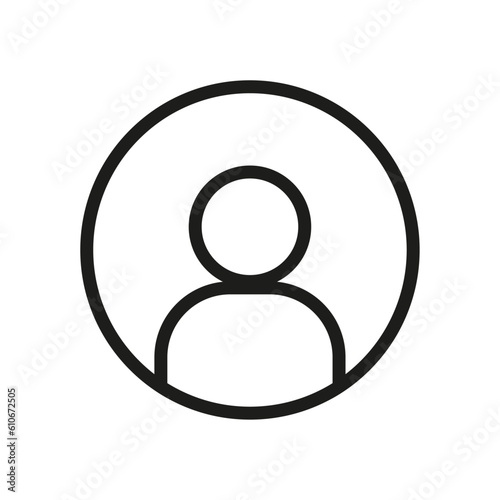 Vector flat illustration in black line. Avatar, user profile, person icon, gender neutral silhouette, profile picture. Suitable for social media profiles, icons, screensavers and as a template.