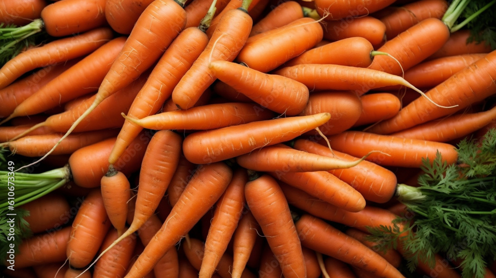 fresh organic carrot. Generative AI fresh organic carrot. Generative AI