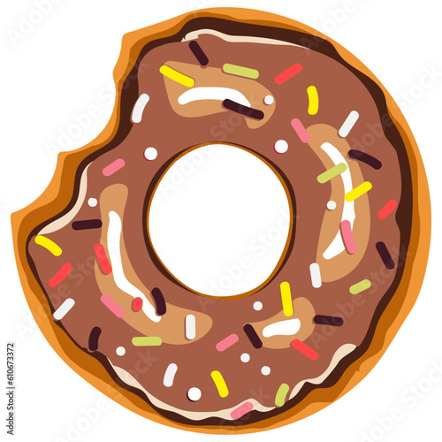 Bundle of 2 sweet colorful donuts with sprinkle	
