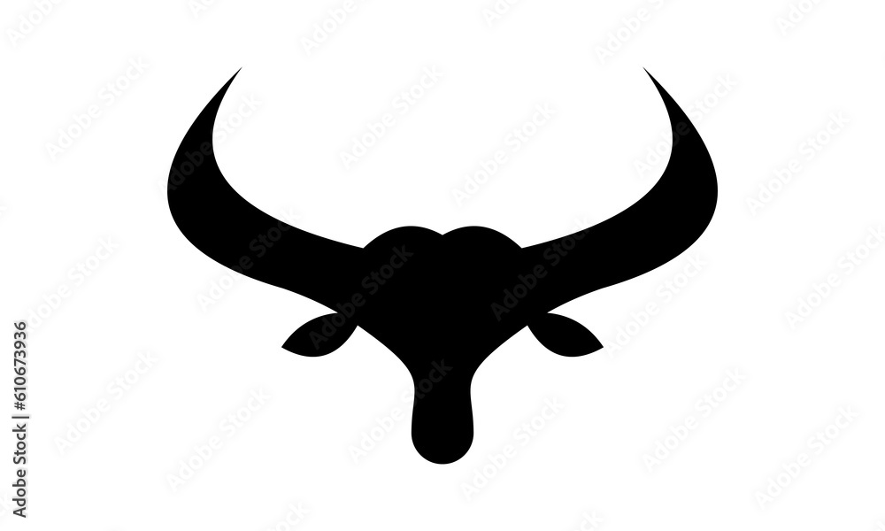 Fototapeta premium black bull head vector logo