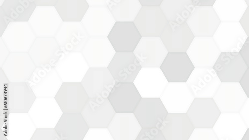Hexagons background abstract pattern. White geometric background with hexagons. Vector illustration with honeycomb in realistic style.