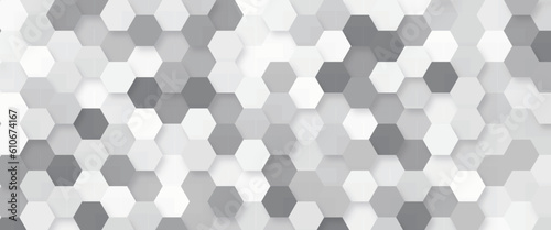 Abstract geometric hexagon white and gray color background. Computer digital drawing. white background. triangle tunnel. Modern Abstract vector illustration. Poster, wallpaper, Landing page. hexagon.