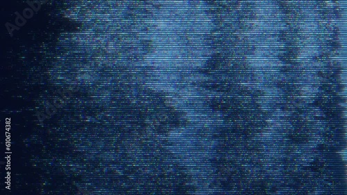 Glitch noise static television VFX. Visual video effects stripes background, CRT tv screen no signal glitch effect