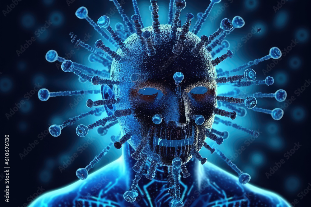 The invasion of the human body by viruses. The invasion of the human body by viruses.
