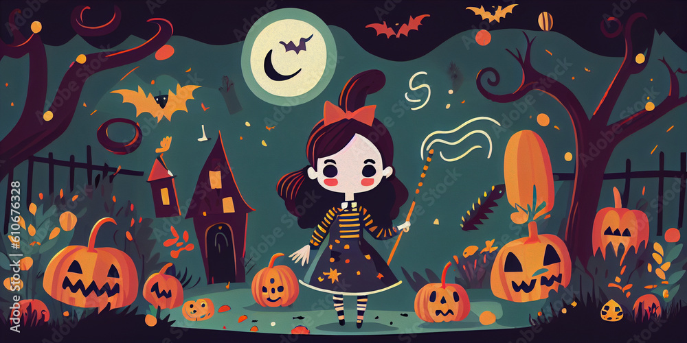 Halloween Background Genarative AI Halloween Background Genarative AI