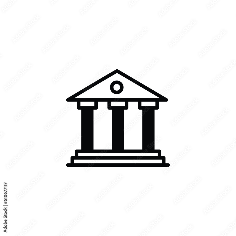 Bank icon design with white background stock illustration Bank icon design with white background stock illustration