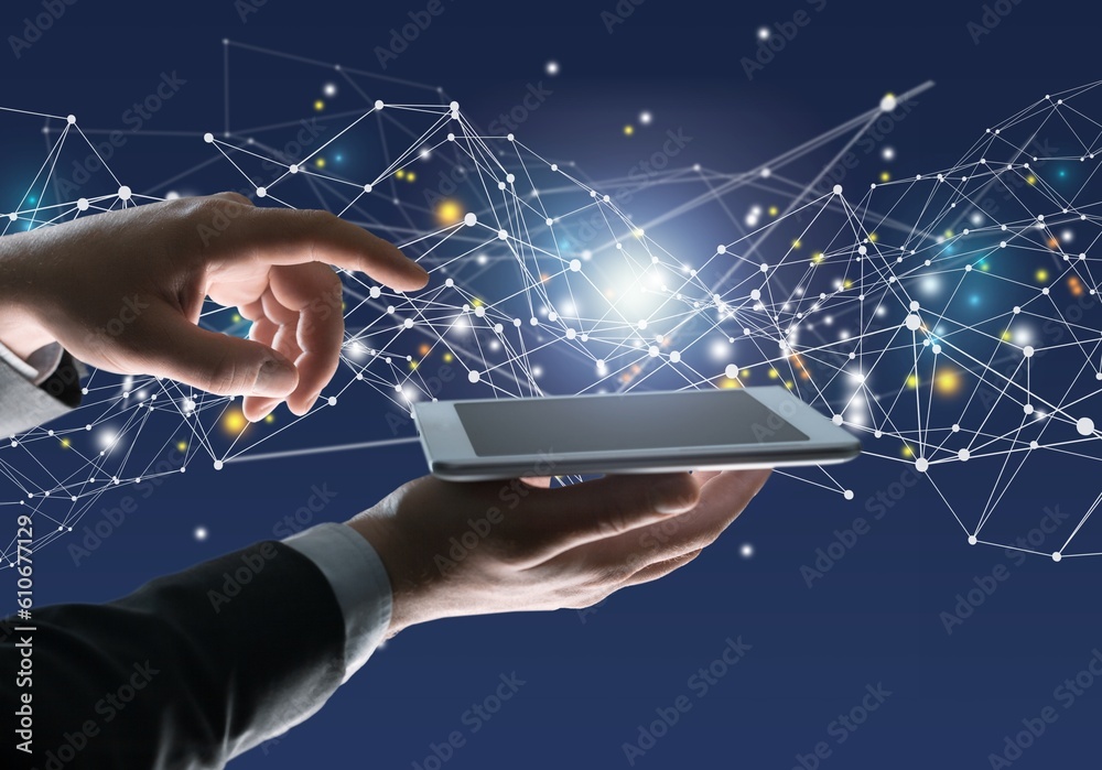 AI technology concept, data network, AI technology concept, data network,