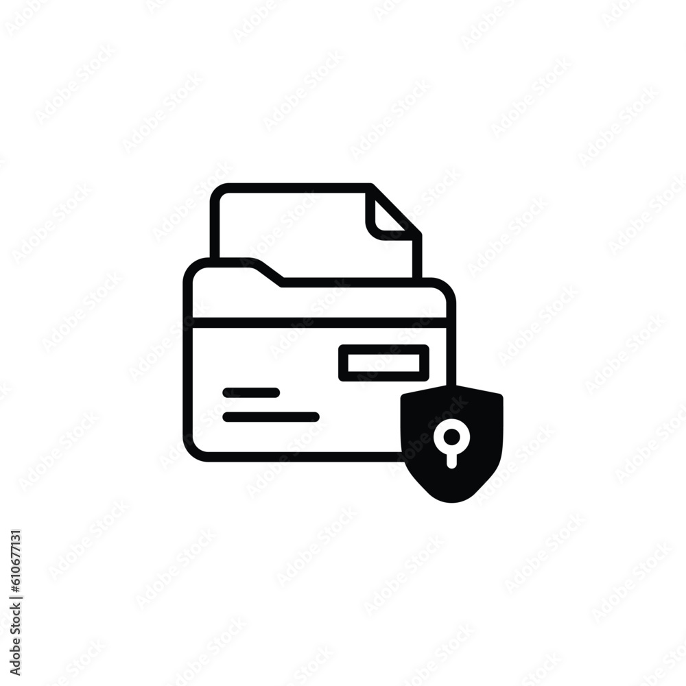 Document Security icon design with white background stock illustration Document Security icon design with white background stock illustration