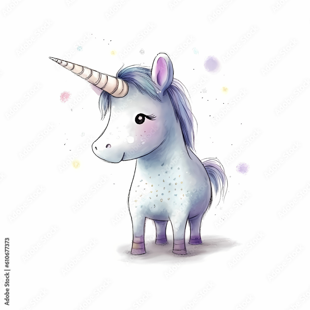 Drawing Unicorn Kids Style 