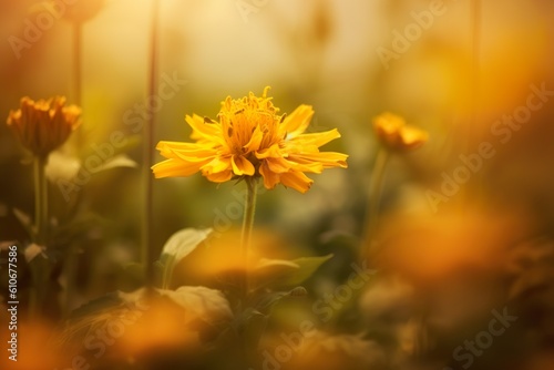 Makro einer Blume auf einer Blumenwiese (Generative AI) © lichtblitze