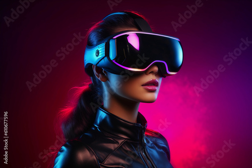 Woman wearing VR headset © Svante Berg