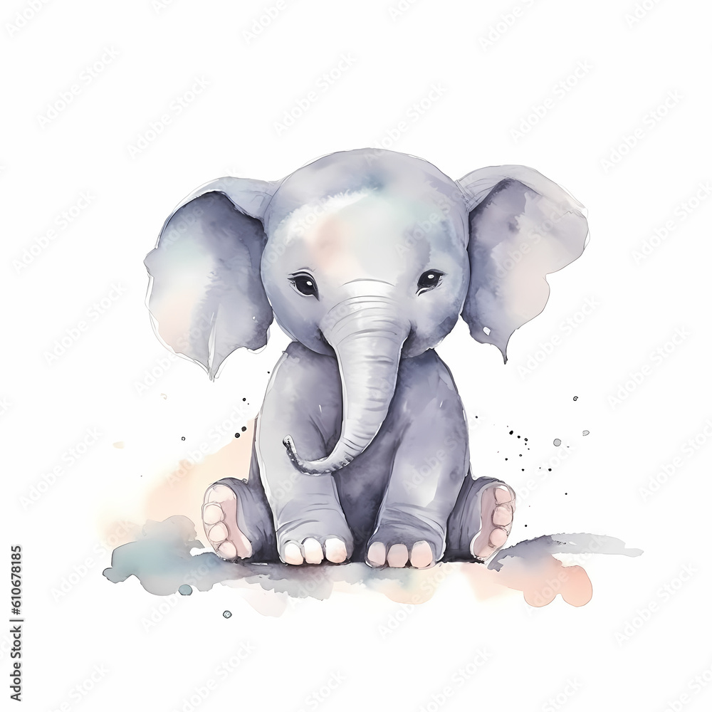Drawing Elephant with kids Style 