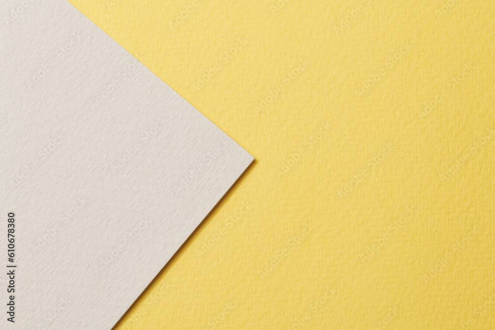 Rough kraft paper background, paper texture gray yellow colors. Mockup with copy space for text