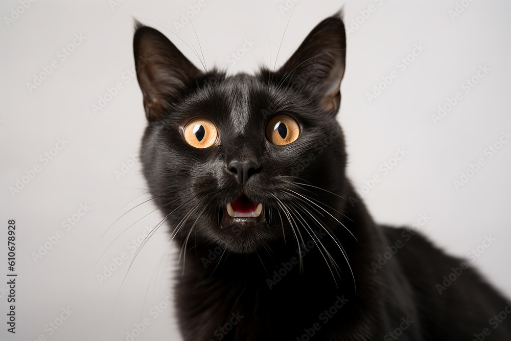 gatinho de estimação com expressão de surpresa gatinho de estimação com expressão de surpresa