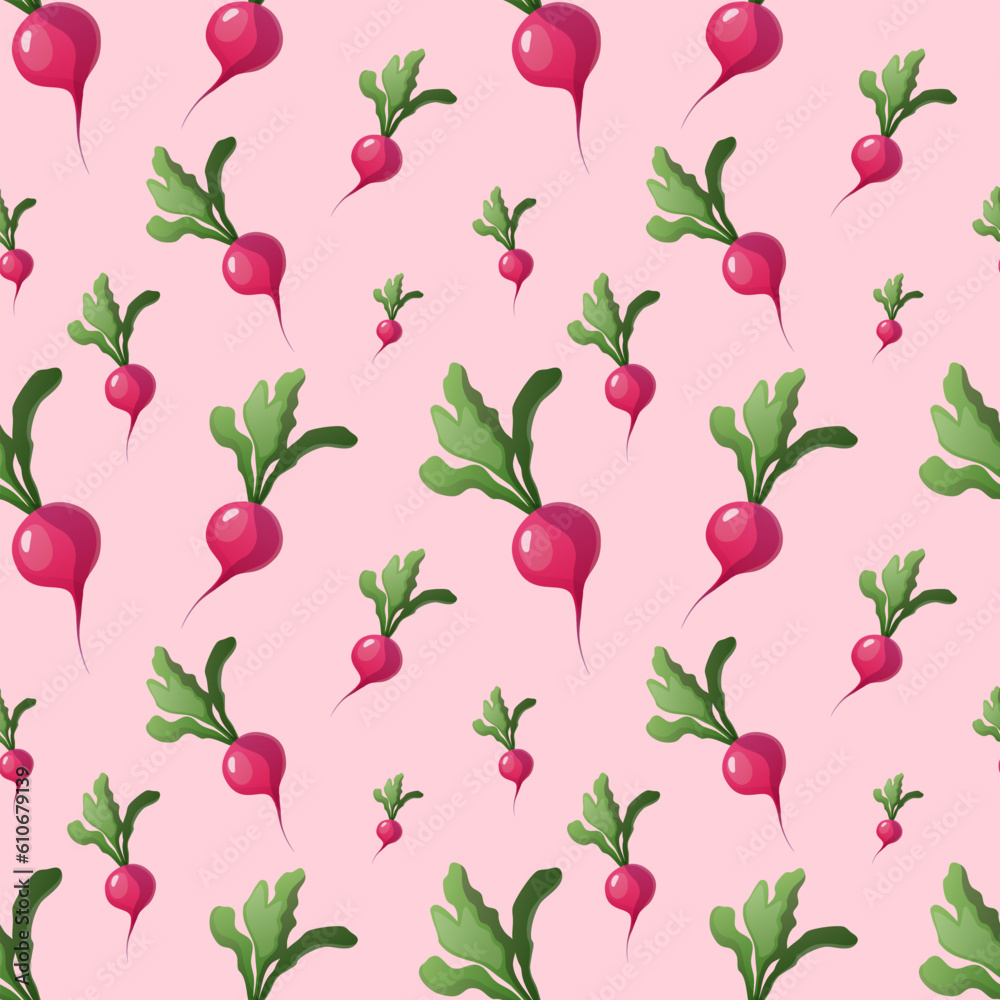 seamless pattern with radish seamless pattern with radish