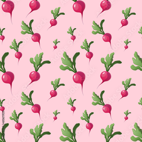 seamless pattern with radish