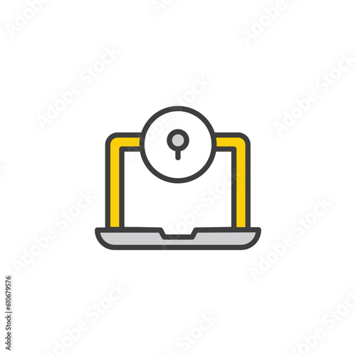 Wallpaper Mural Computer Security icon design with white background stock illustration Torontodigital.ca