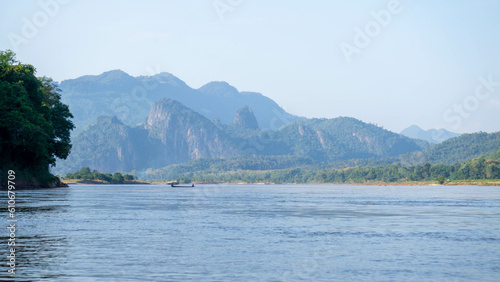 Landscape of mountain and the mekong river in Luang Prabang, Laos © Vincent