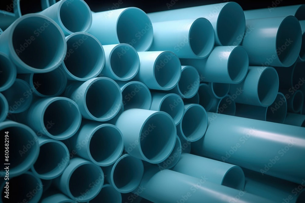 The illustration of plastic pipes, AI contents by Midjourney The illustration of plastic pipes, AI contents by Midjourney