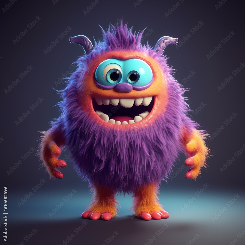 Monstrously Funny: Meet the Silly and Playful Cartoon Monster Character