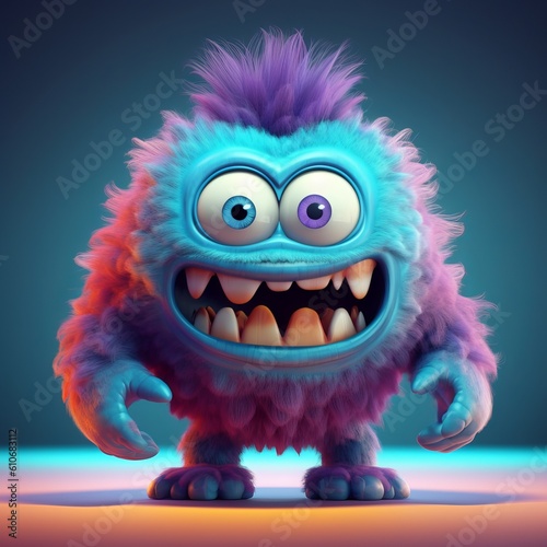 Monstrously Funny: Meet the Silly and Playful Cartoon Monster Character