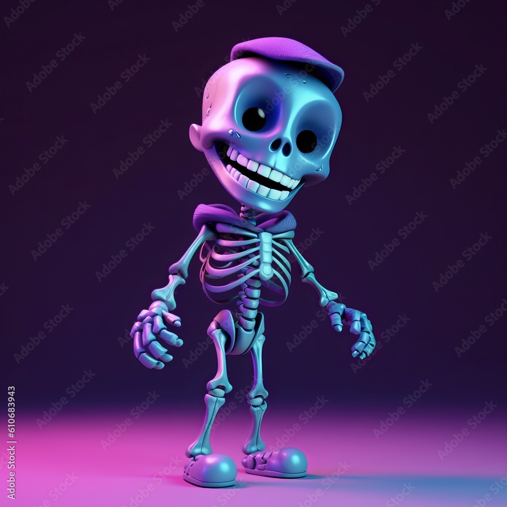 Laughing Bones: Meet the Hilarious Skeleton Cartoon Character Laughing Bones: Meet the Hilarious Skeleton Cartoon Character