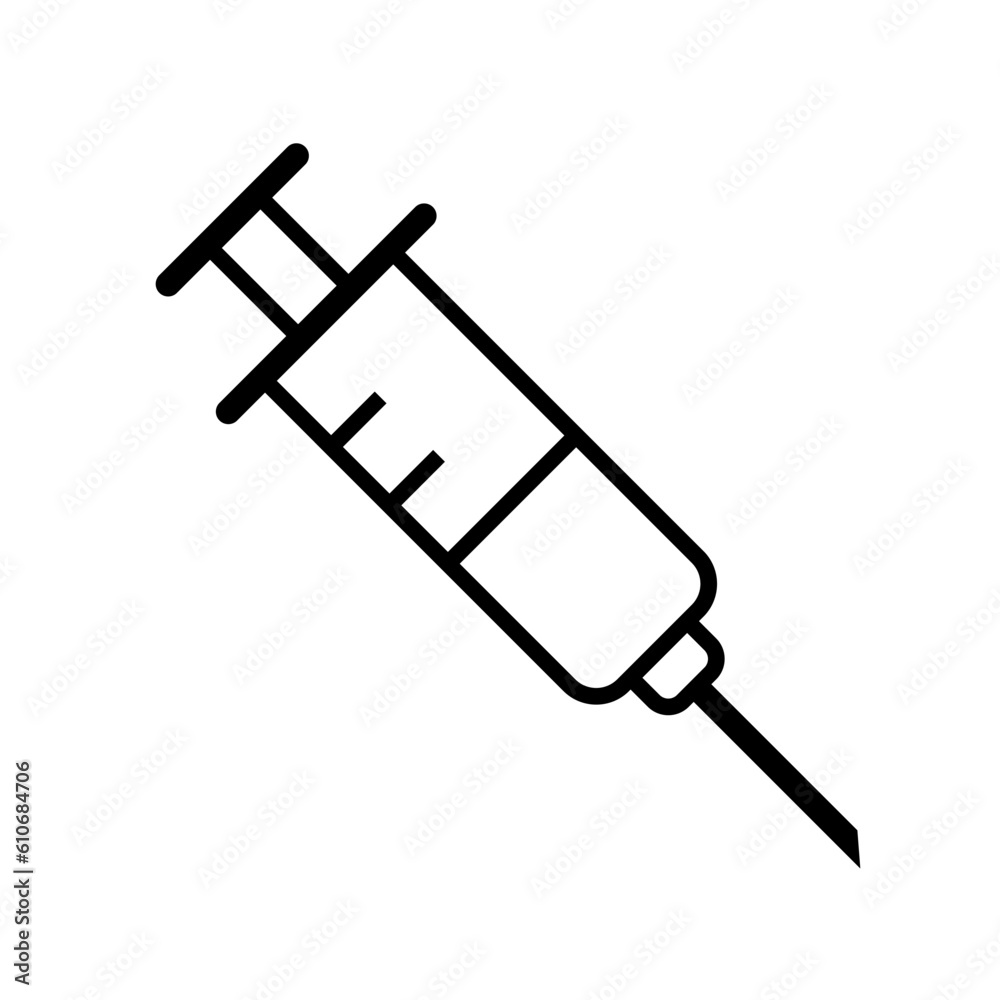 Medical syringe icon vector on trendy design Medical syringe icon vector on trendy design