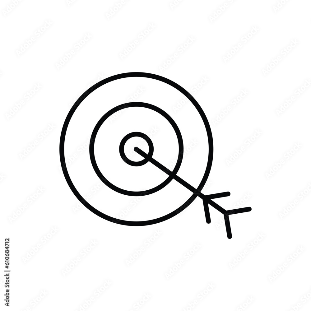 Archery icon vector stock illustration.