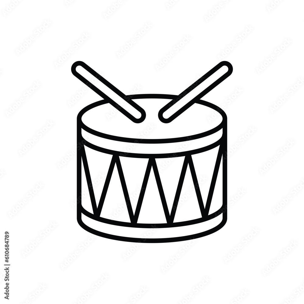 Drums icon vector stock illustration. Drums icon vector stock illustration.