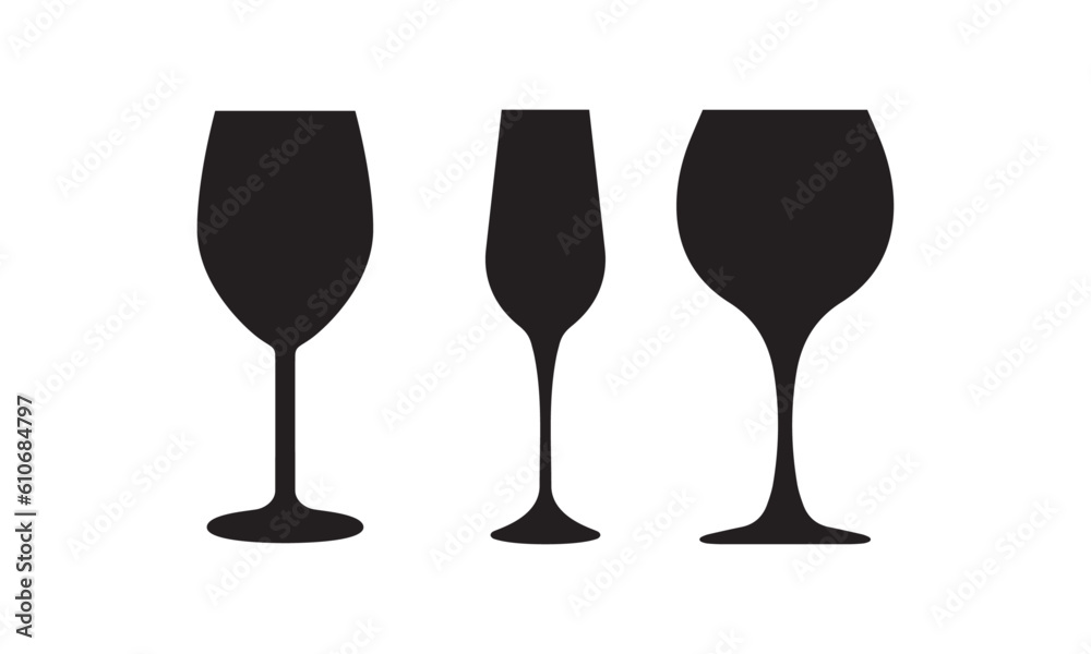Obraz premium wine glass logo