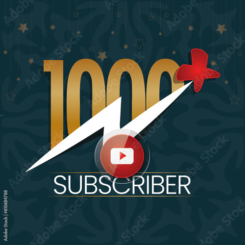 YouTube subscribers celebration social media template design 