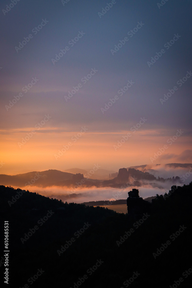 Jasmins Elbsandsteingebirge am Morgen