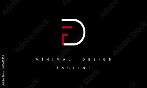 DF or FD Minimal Design Vector ART Illustration 