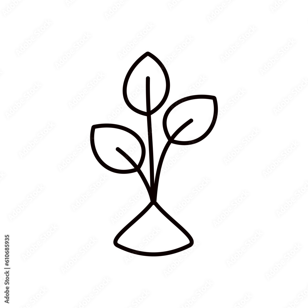 branch and leaf eco-friendly icon.