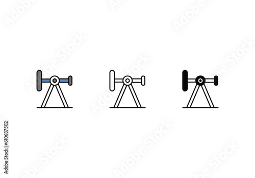 Swing Balancer icons set vector stock illustration.