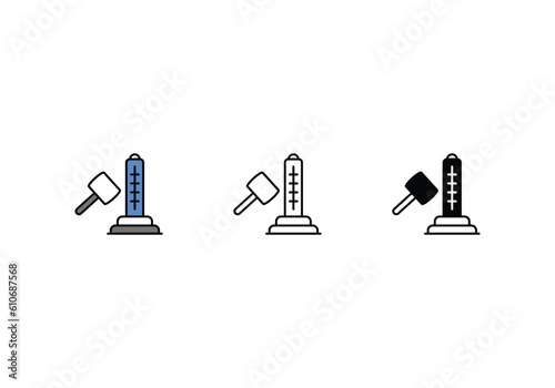 Hammer Strenght icons set vector stock illustration.