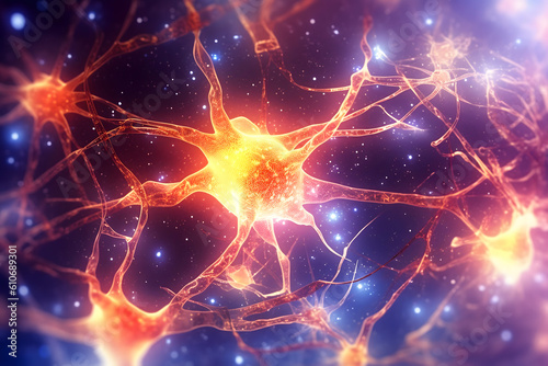 brain and nerve cells electrical pulses Neurons electrical pulses. Interconnected neurons with electrical pulses © fadi