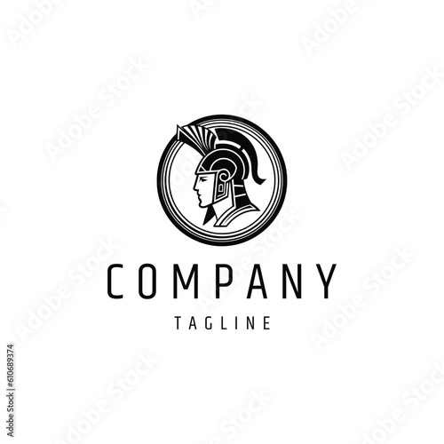 Warrior logo design vector illustration