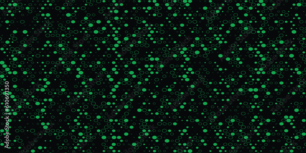 Black background and green dot Black background and green dot