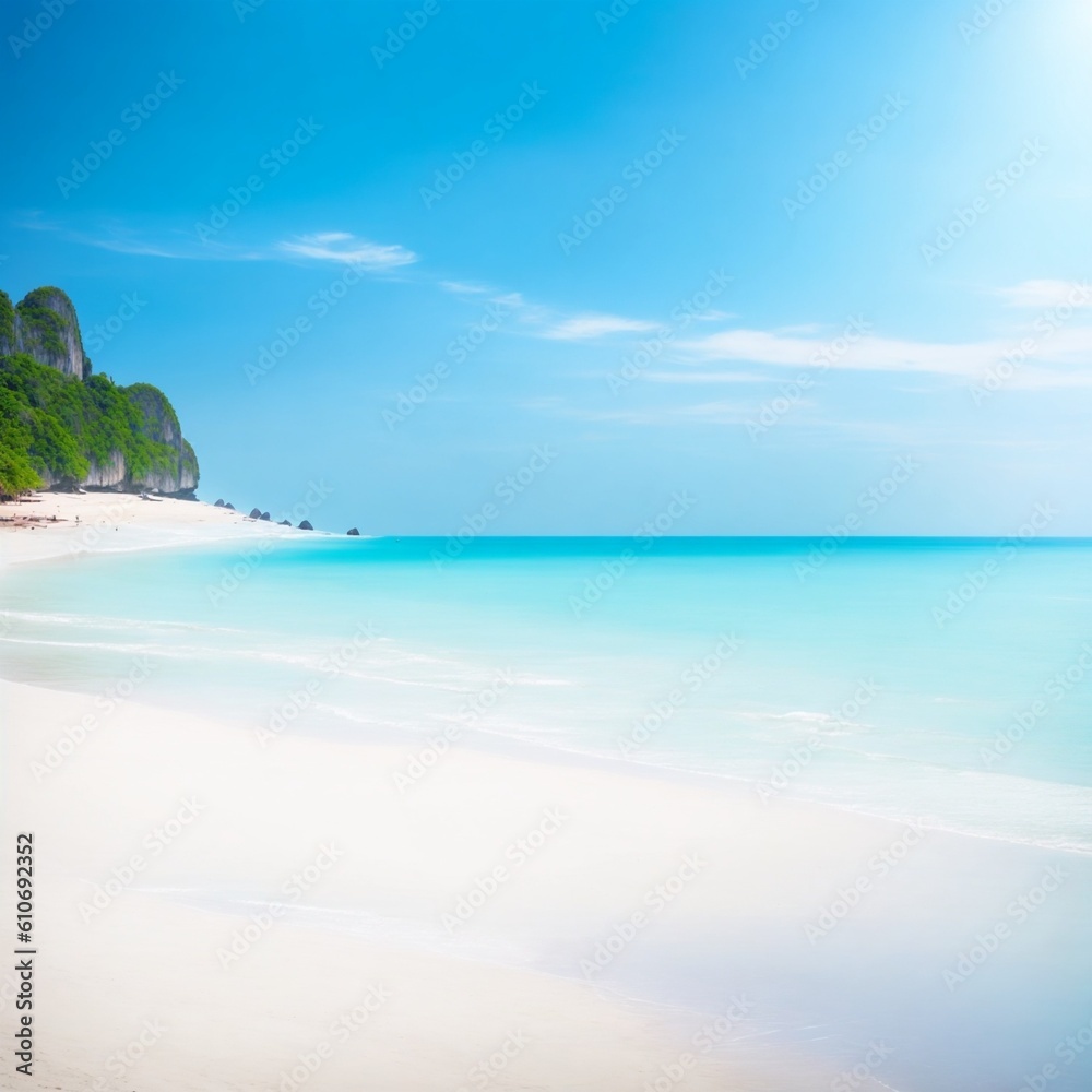 Morning Serenity: Hyper-Realistic 8K Beach in Thailand Generated Ai