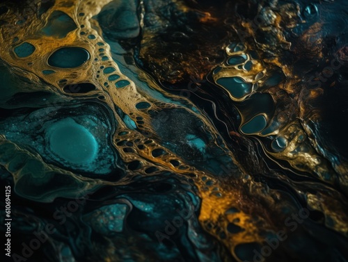 Bright fluid marble paint pattern Dynamic liquid shapes background created with Generative AI technology.