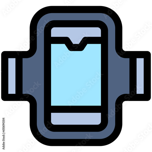 Running armband icon, Marathon related vector