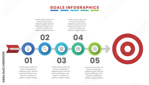 Goal Infographic design template for business presentation