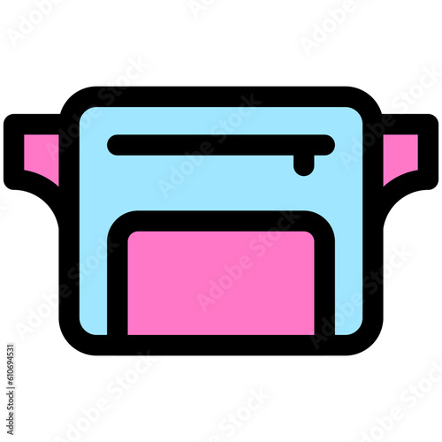 Belt bag icon, Marathon related vector