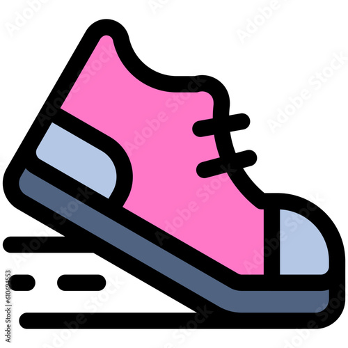 Running shoe icon, Marathon related vector