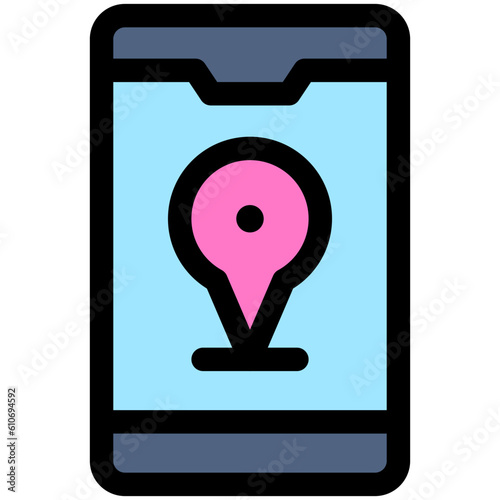 Tracking application icon, Marathon related vector