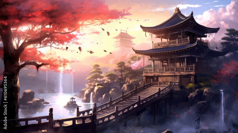 Fototapeta premium Anime Style Fantasy Art