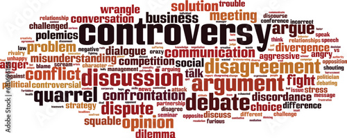 Controversy word cloud